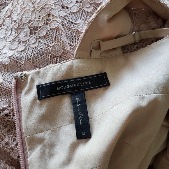 BCBGMAXAZRIA Alissa Ruffle Tiered Lace Mini Dress - Picture 9 of 11